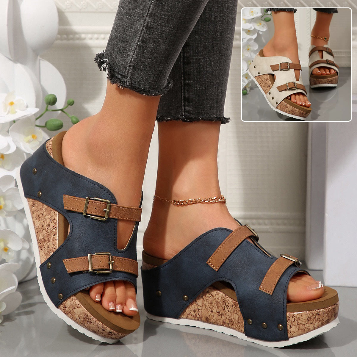 Women's Wedge Sandals Summer Comfortable Peep Toe | Beach Shoes