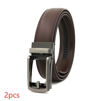 Men's Automatic Leather Belt | Elegant Holeless Belt