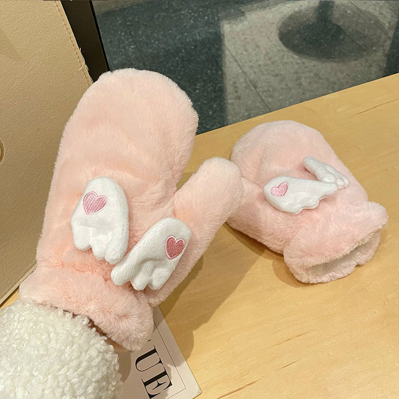 Damen Flügel Handschuhe Korean Style – Süß Warm Herbst Winter