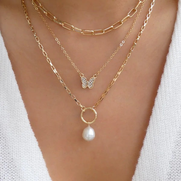 Multi-Layer Chain Necklace - Modern Women's Jewelry in a Stylish Layered Look