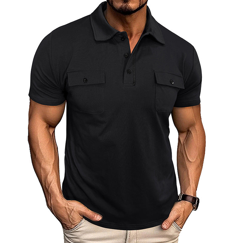 Men's Polo Shirt | Short Sleeve Outdoor Casual Modern Pockets