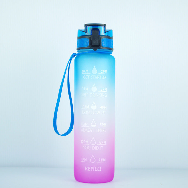1000ml Transparente Trinkflasche Kawaii – BPA Frei Sportflasche