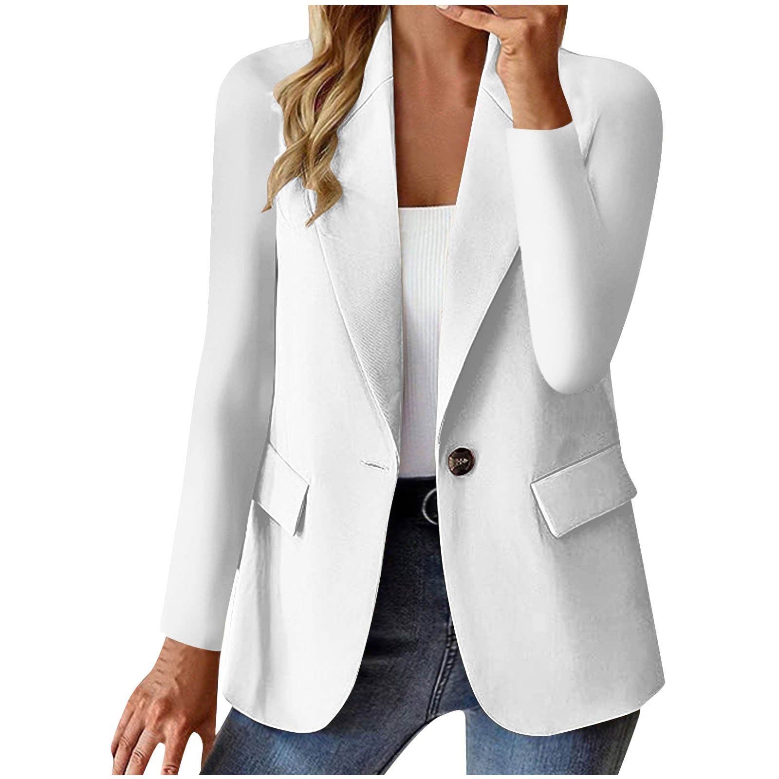 Damen Cardigan Blazer Elegant Langarm | Business Jacke Modern