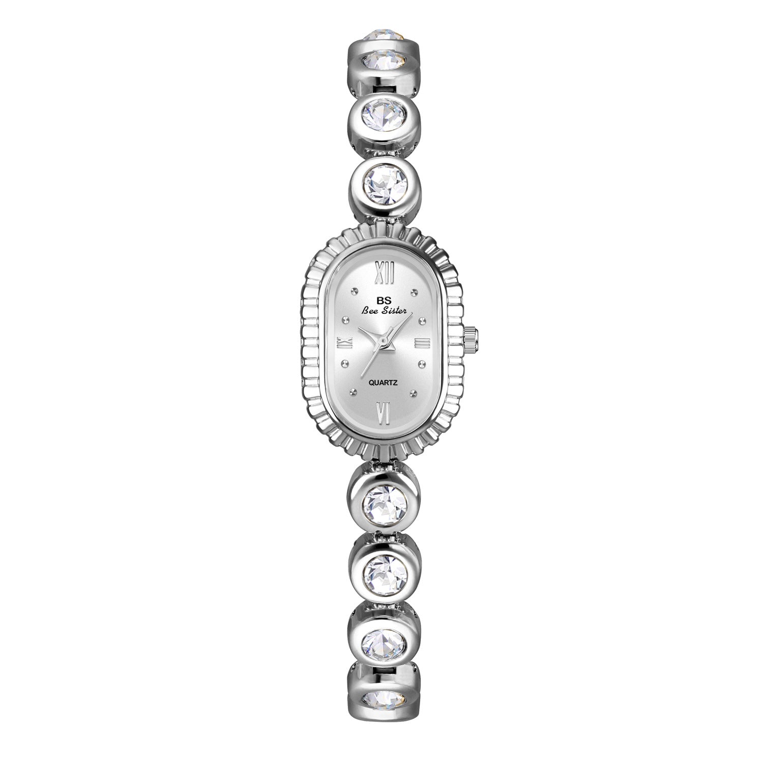 Women's Petite Luxury Oval Watch – Elegant Mid-Century Jewelry Watch