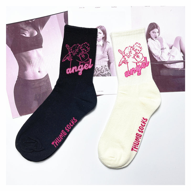 Unisex Trend Socken Mid Tube – Sport Casual Letter Design