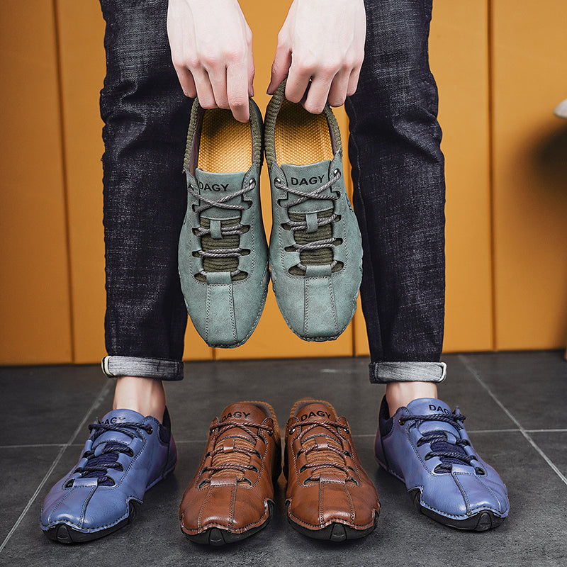 High-Quality Men's Sneakers Fashion Lace-up Flat Shoes