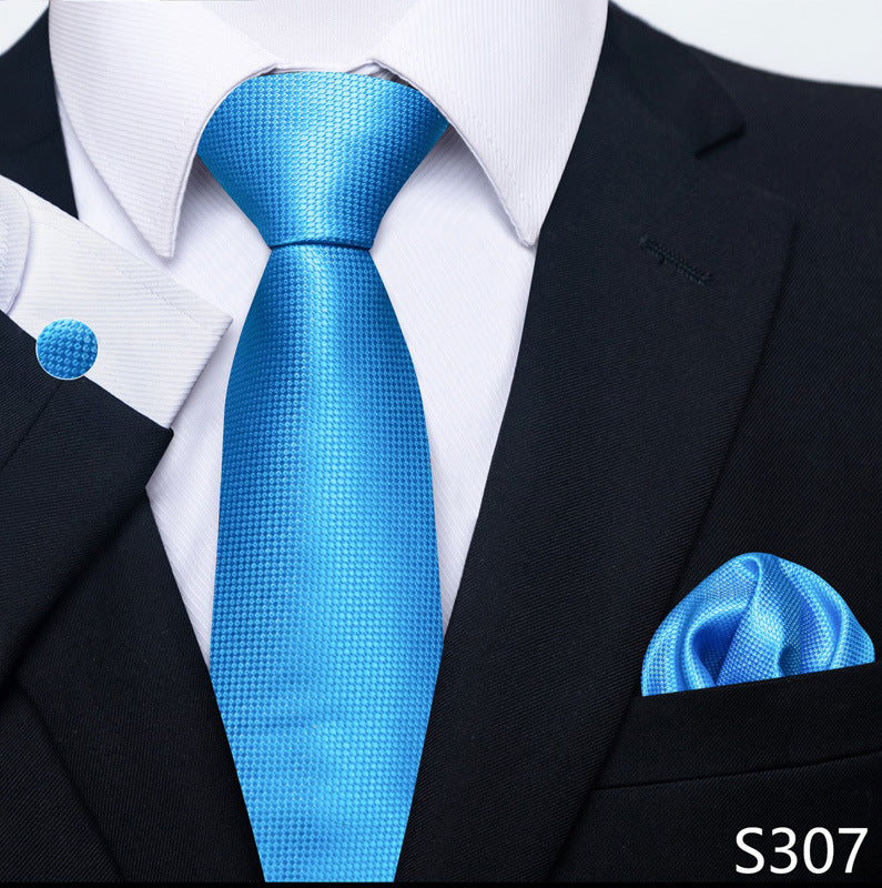 Men's Tie Set Business Scarf Cufflinks Elegant
