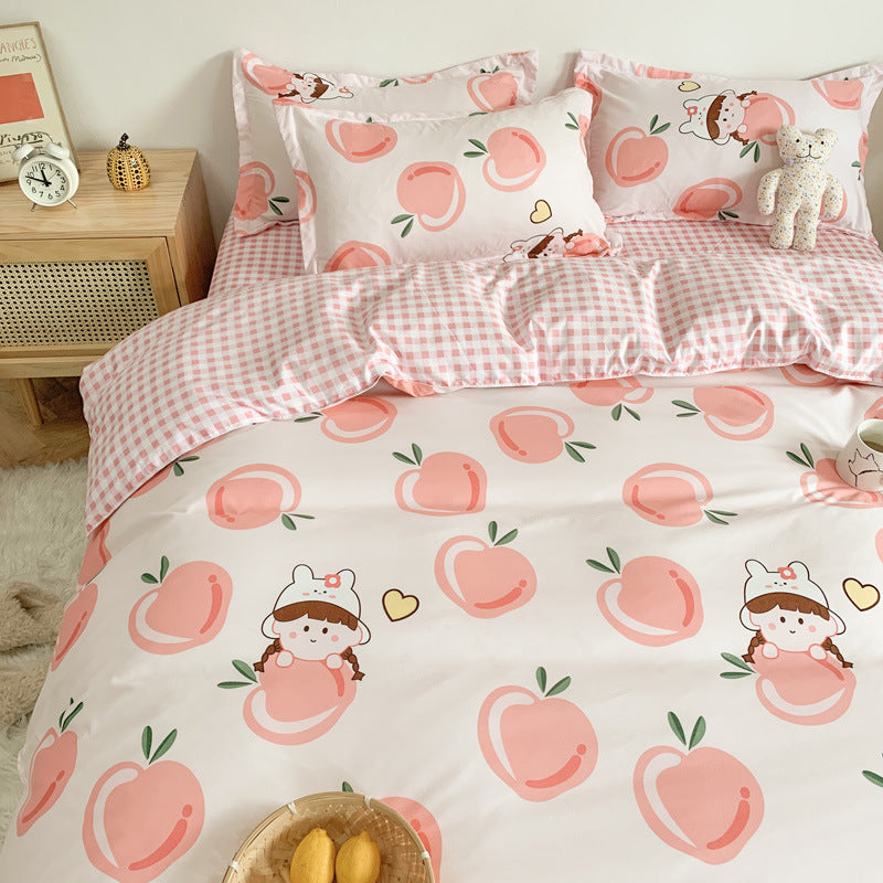 Cartoon bedding 4-piece | soft colorful skin-friendly durable