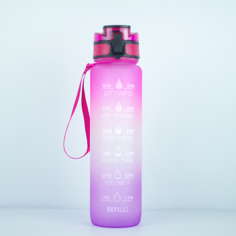 1000ml Transparente Trinkflasche Kawaii – BPA Frei Sportflasche