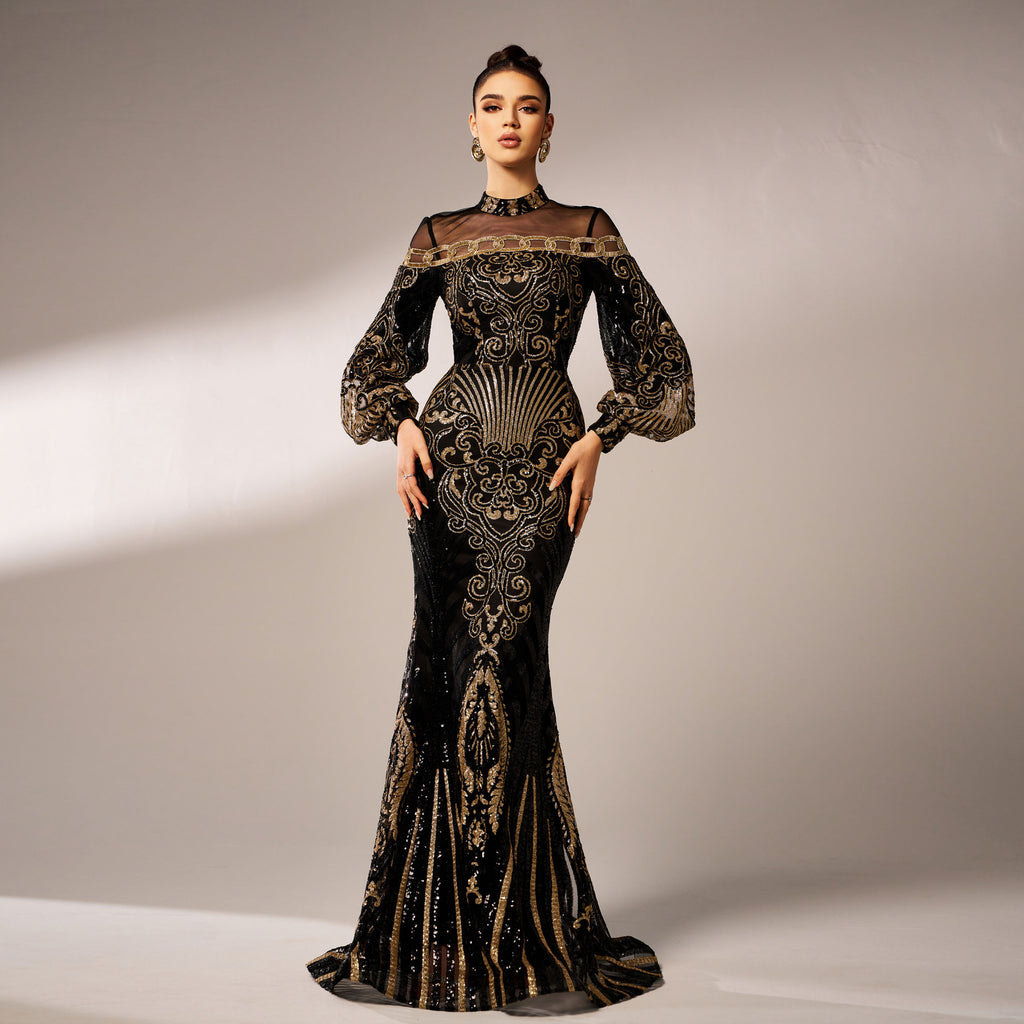 Sequin Mermaid Evening Dress | Elegant Women's Maxi Dress