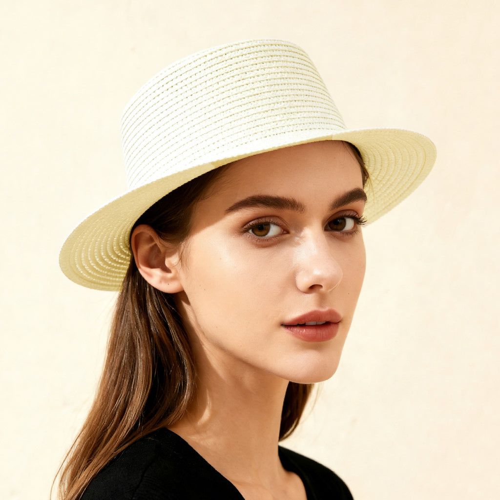 Foldable Women's Sun Hat with Wide Brim – Elegant Travel Hat