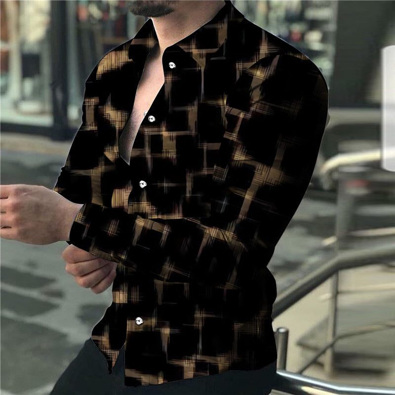 Men's 3D Print Shirt | Long Sleeve Casual Modern Stylish