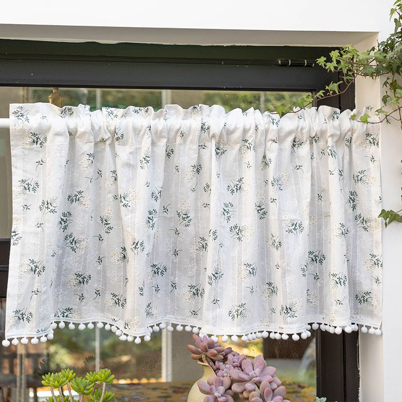Bistro Curtain Tassels | Short Kitchen Curtain Cafe Style