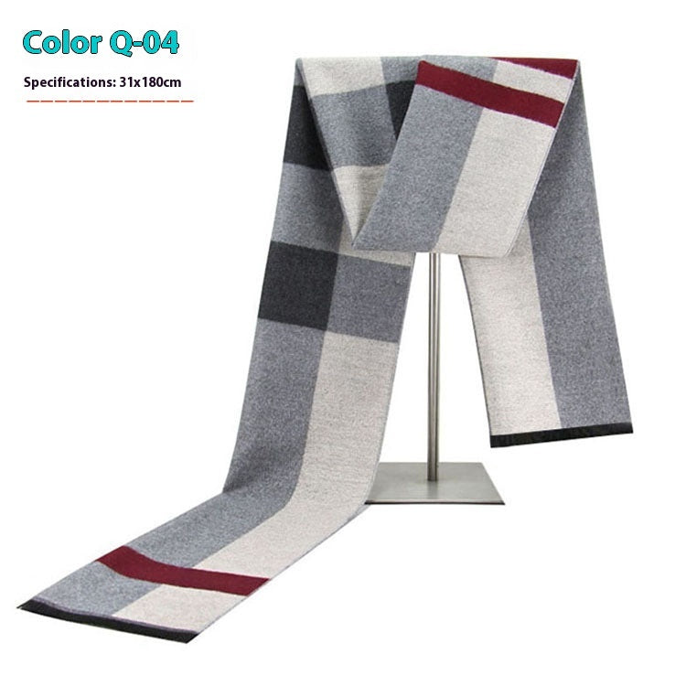 Men's Business Scarf striped soft warm elegant winter