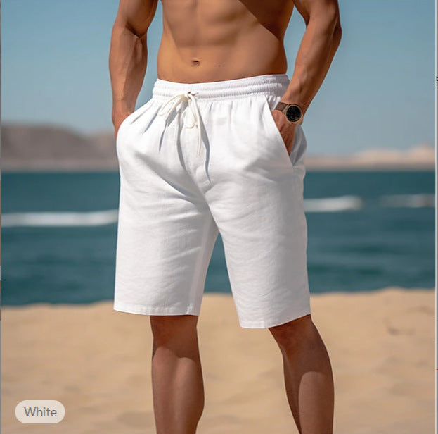 Men's Beach Shorts with Drawstring – Breathable Summer Shorts