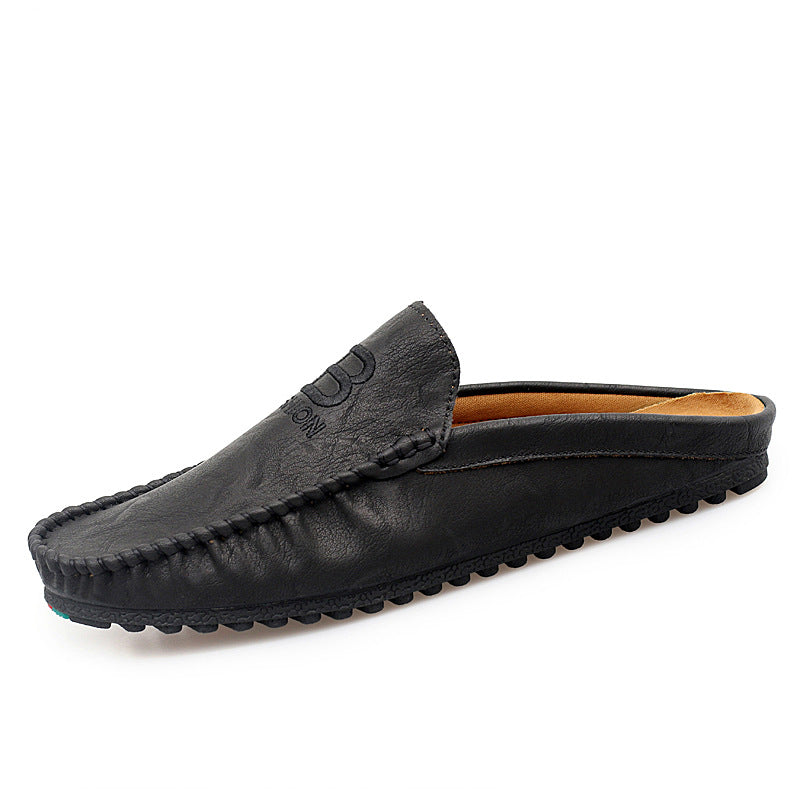 Herren Leder Mules | Slip On Casual Slipper Modern