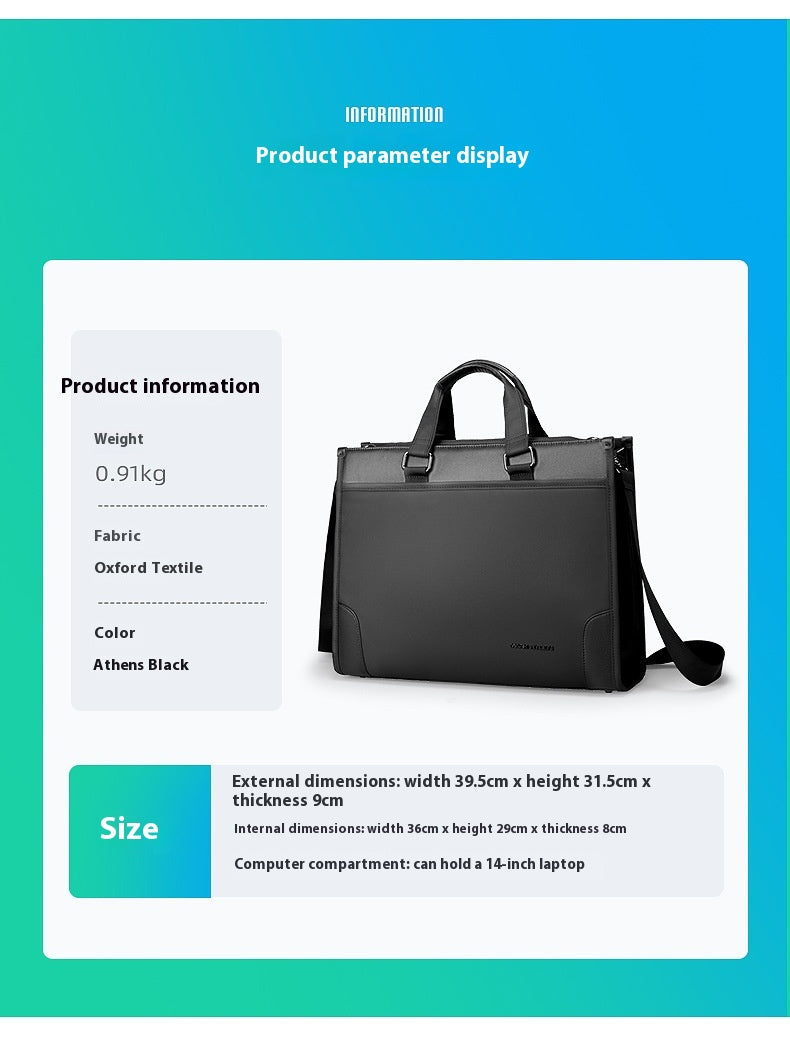 Men's Business Briefcase Laptop Bag – Elegant Large Handbag