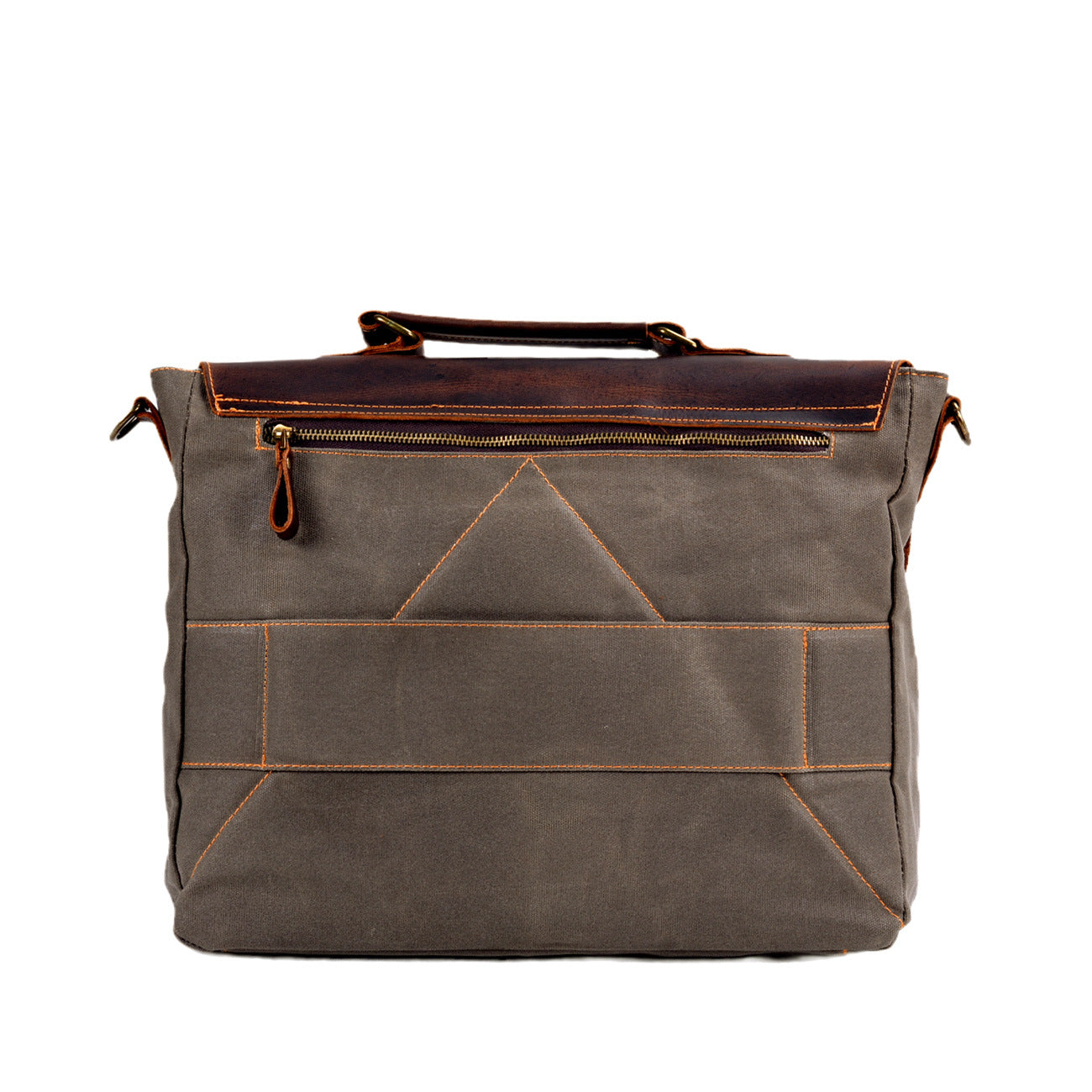 Men's Canvas Leather Briefcase Waterproof – Vintage Business Bag