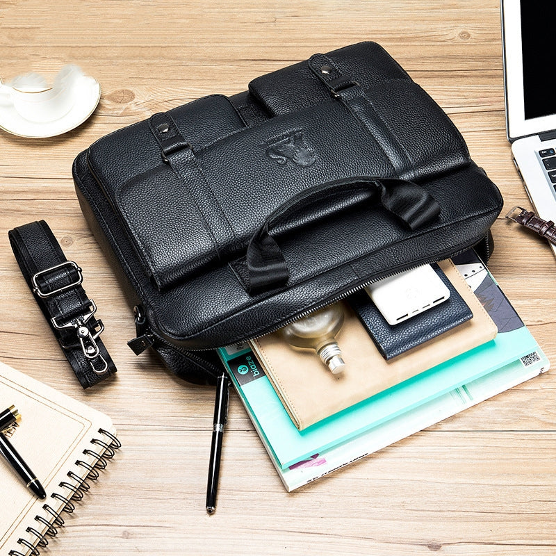 Men's Leather Briefcase – Large Business Handbag