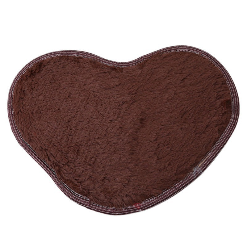 Heart Rug Bedroom | Fluffy Silk Wool Doormat