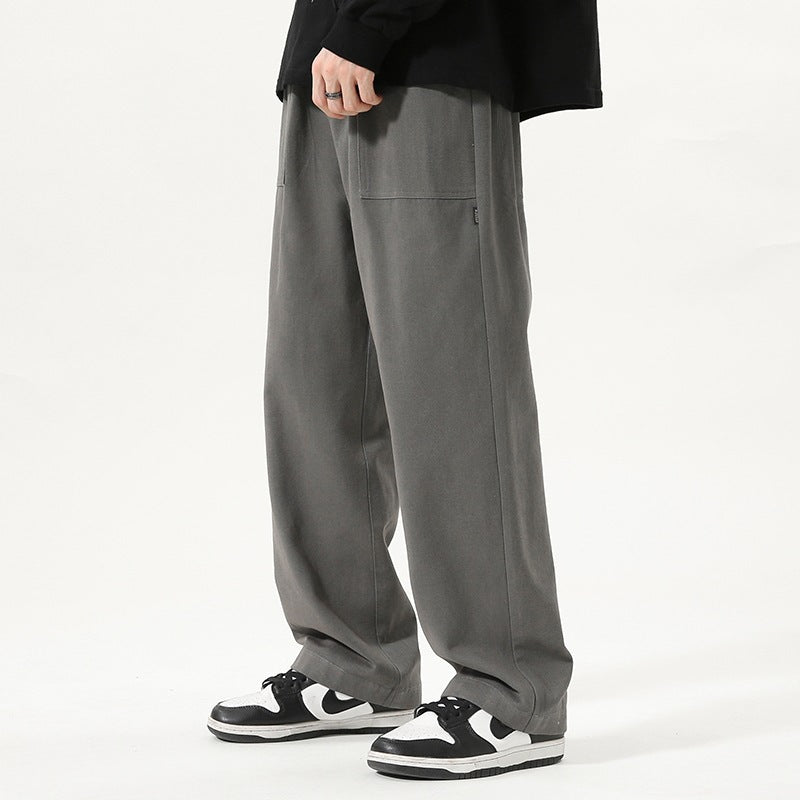 Men's Wide Leg Pants - High Street Loose Straight Leg Trousers