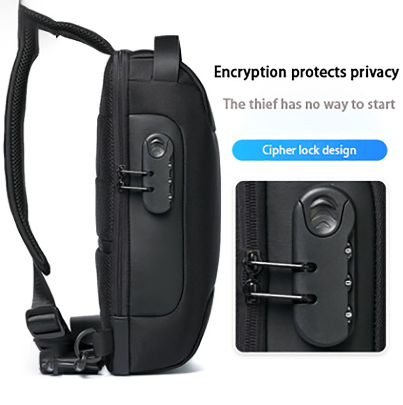 Anti-Theft Crossbody Bag Men USB | Waterproof Oxford