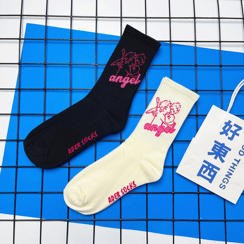 Unisex Trend Socken Mid Tube – Sport Casual Letter Design