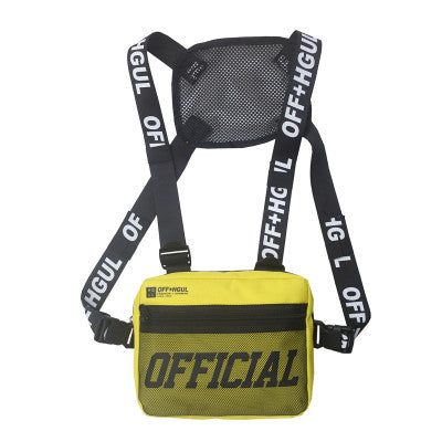 Women's Streetwear Chest Bag | Black Modern Chest Rig Bag