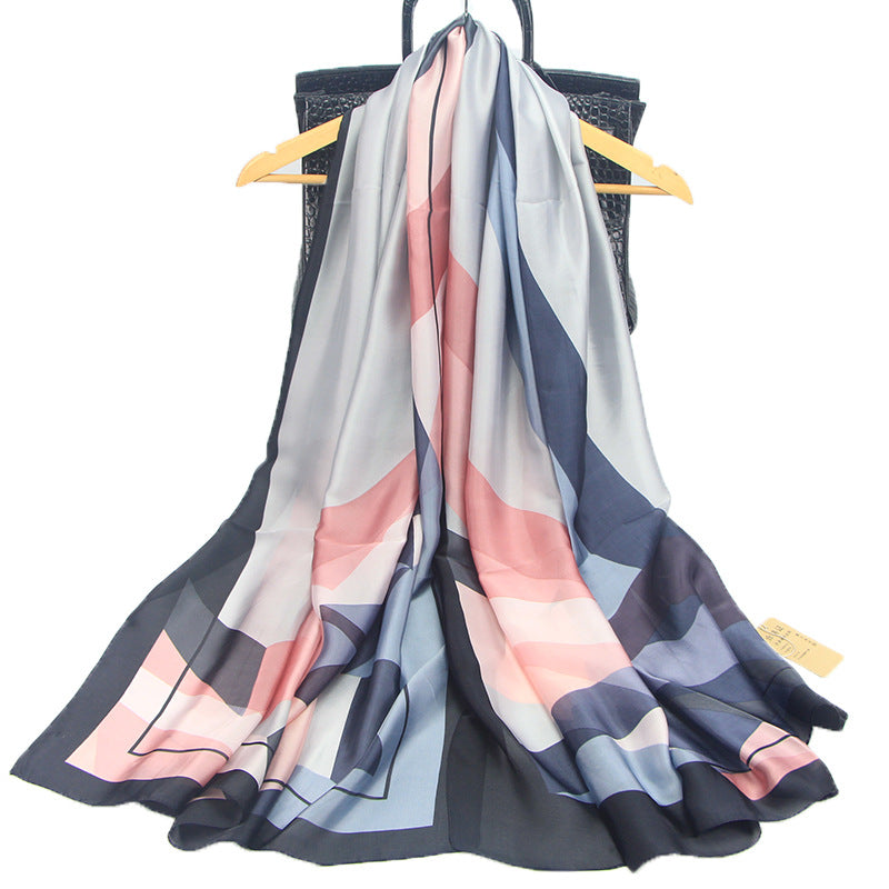 Women's Scarf Silk Imitation Geometric Elegant Lightweight