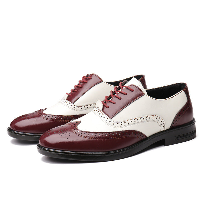 Men's Leather Business Shoes Embossed | Elegant Casual Style