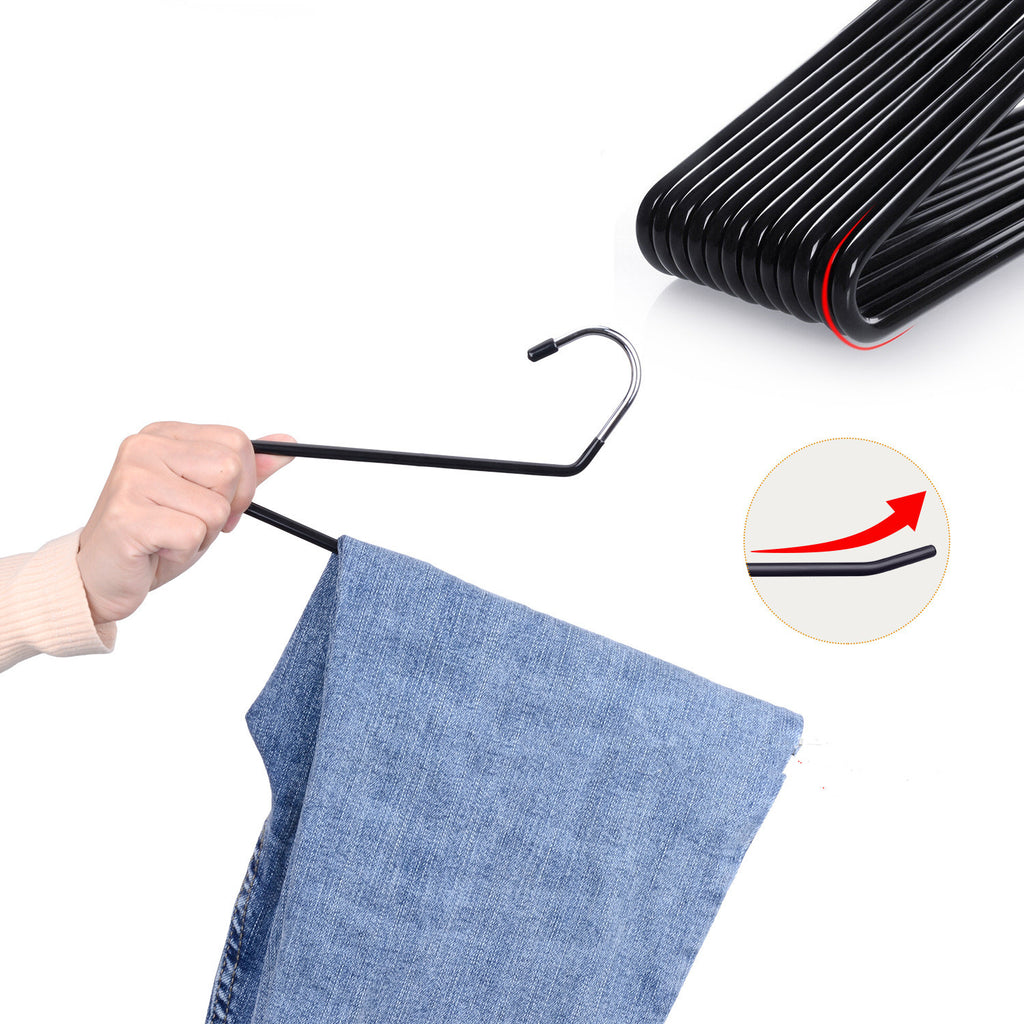 Z-shaped non-slip trouser hanger clip closet organizer space-saving