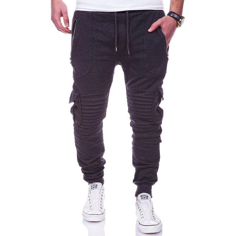 Men's Sports Trousers Stripes | Pleated | Casual Style