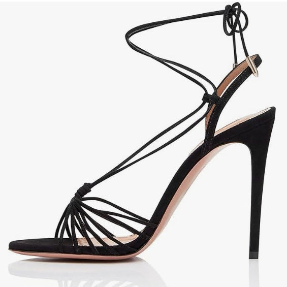 Damen Riemchensandalen Elegant | Fashion Stiletto High Heels