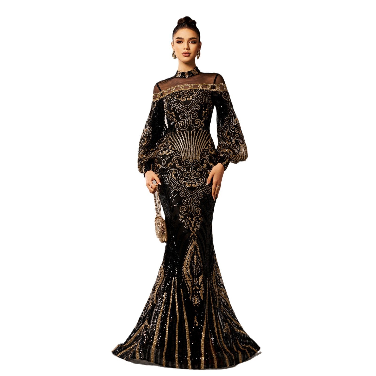 Sequin Mermaid Evening Dress | Elegant Women's Maxi Dress