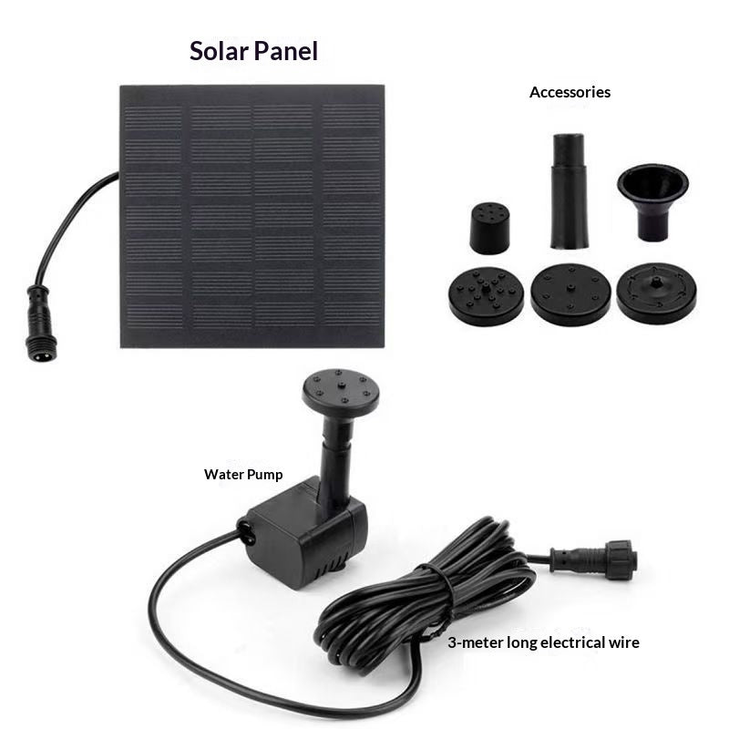 Solar Springbrunnen für Garten – Schwimmender Solarbrunnen mit Split Panel