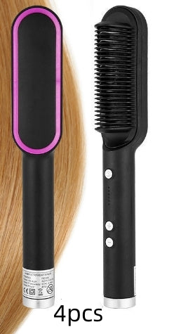 2-in-1 Glättungsbürste & Lockenstab – Ionen Haarstyler Elektrisch