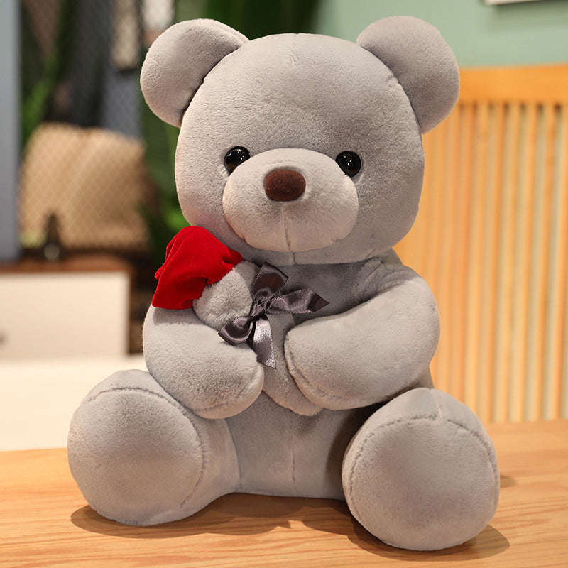 Teddy Bear with Roses | Plush Gift Valentine's Day Cushion