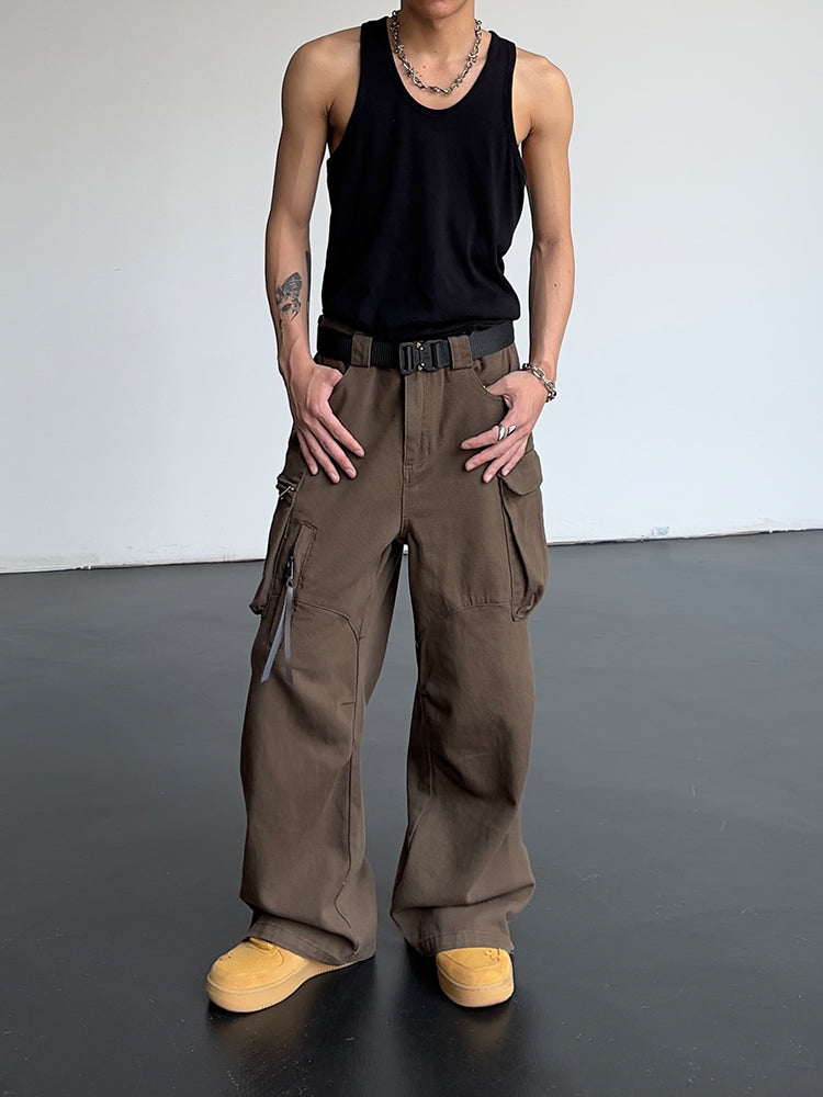 Men's Vintage Trousers High Waist | Wide Leg | Loose Fit