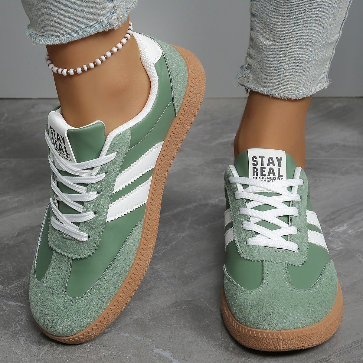 Modische Damen Weiße Sneaker | Elegante Freizeit Schuhe