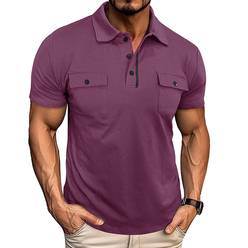 Men's Polo Shirt | Short Sleeve Outdoor Casual Modern Pockets