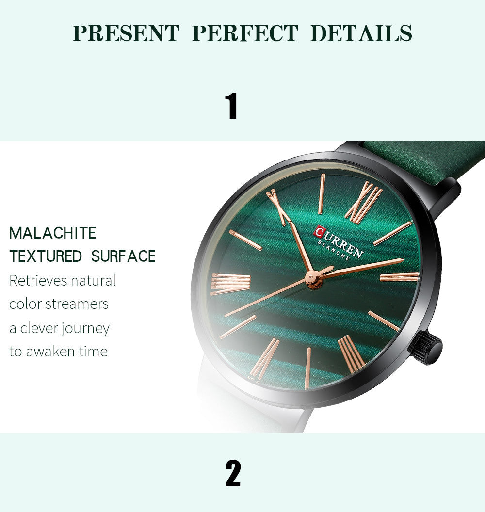 Ladies' watch with small dial – Elegant leather strap