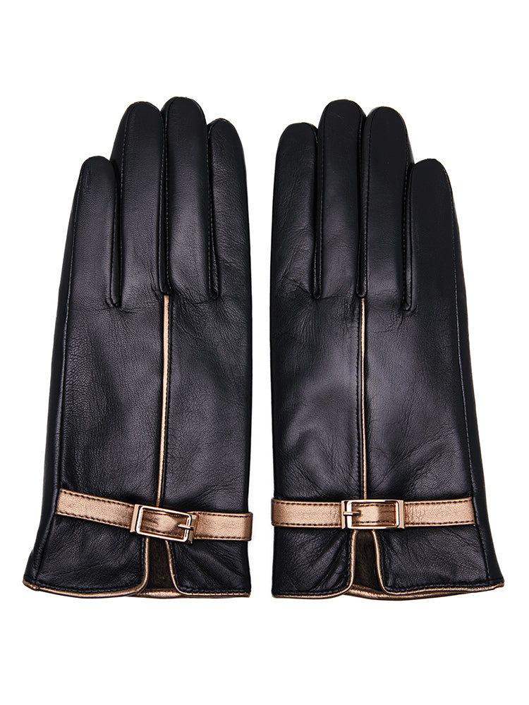 Damen Schafleder Touchscreen Handschuhe – Warm Anti-Rutsch Driving