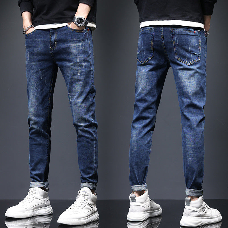 Men's Ripped Jeans Used Look – Cat Whisker Denim Pants