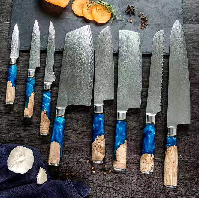 Professional Kitchen Knife Set | Chef Knife Cleaver Stainless Steel