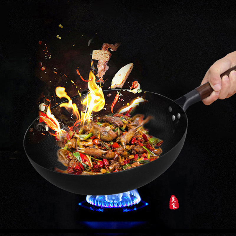 Traditioneller Eisen Wok – Handgefertigte Pfanne Premium