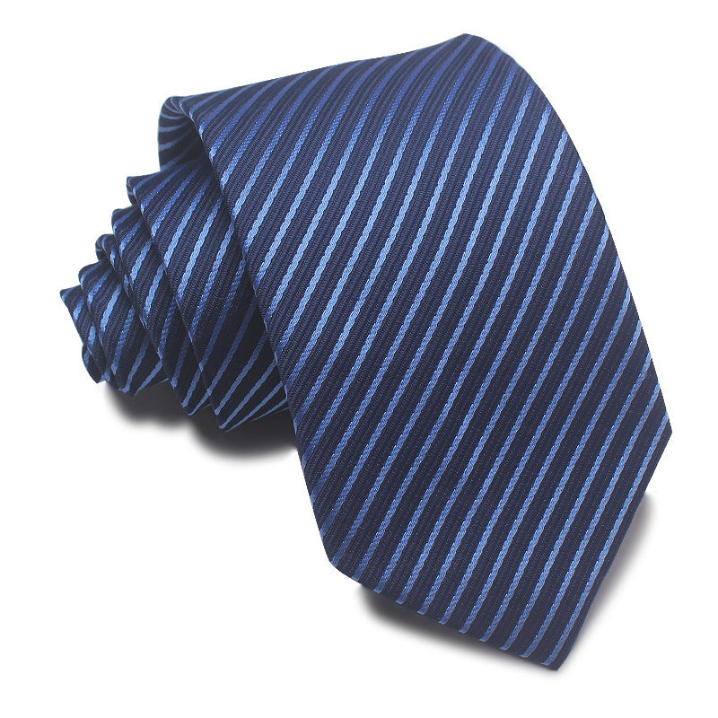 Men's Tie 8cm Striped Business Elegant Red Blue Black