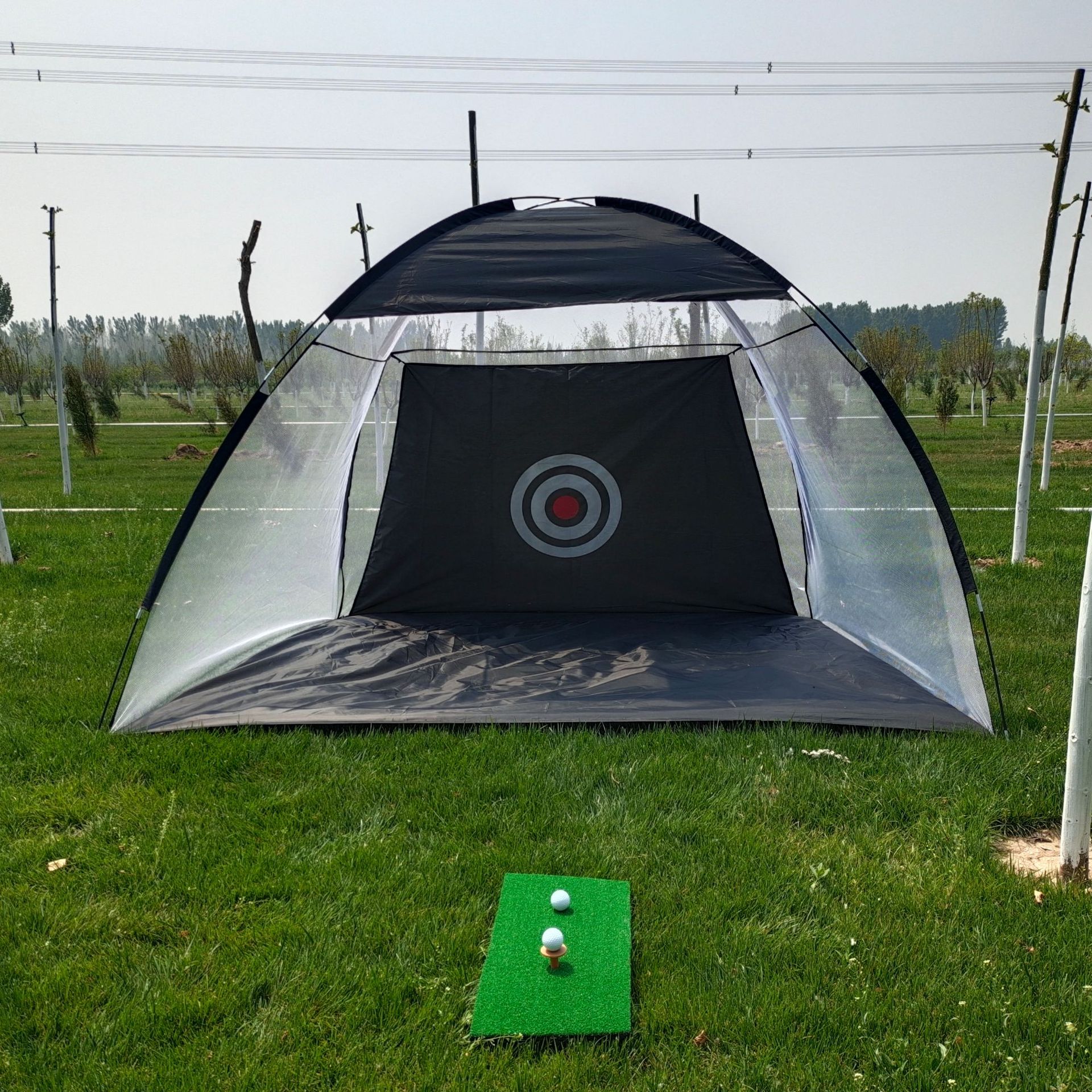 Golf Practice Net Tent with Hitting Cage | Outdoor Training Golf Net Garden