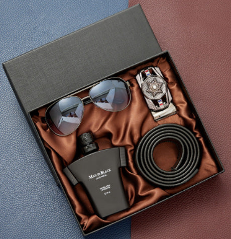 Men's Gift Set | Wallet Belt Watch Perfume Elegant