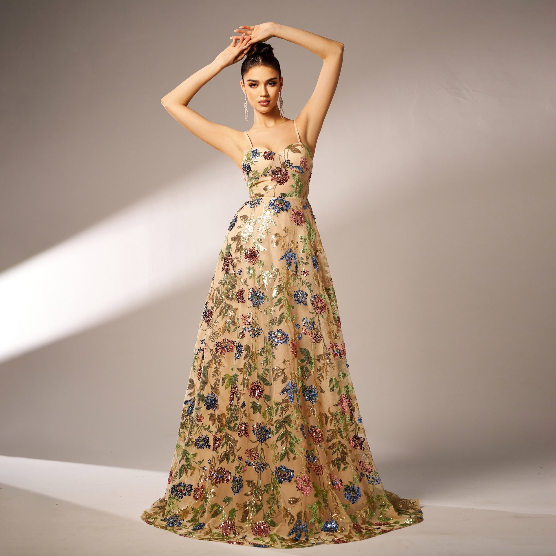Sequin Evening Dress Women Elegant | Glamour Maxi Dress Festive