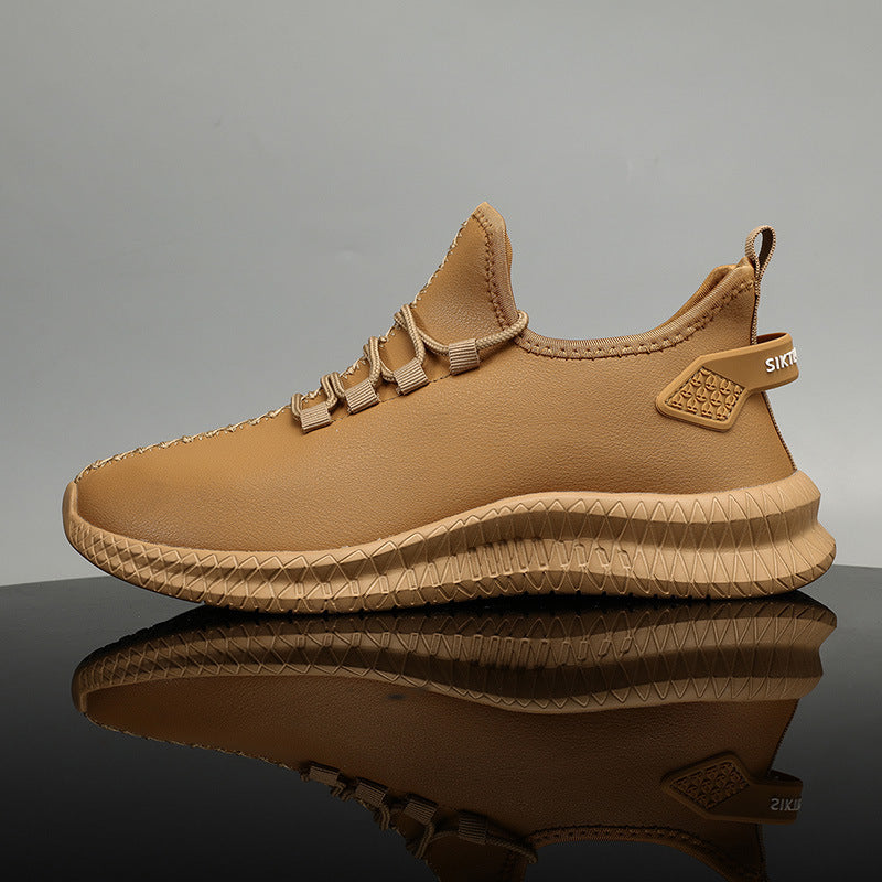 Men's Leather Sneakers | Elegant Sporty Casual Shoes